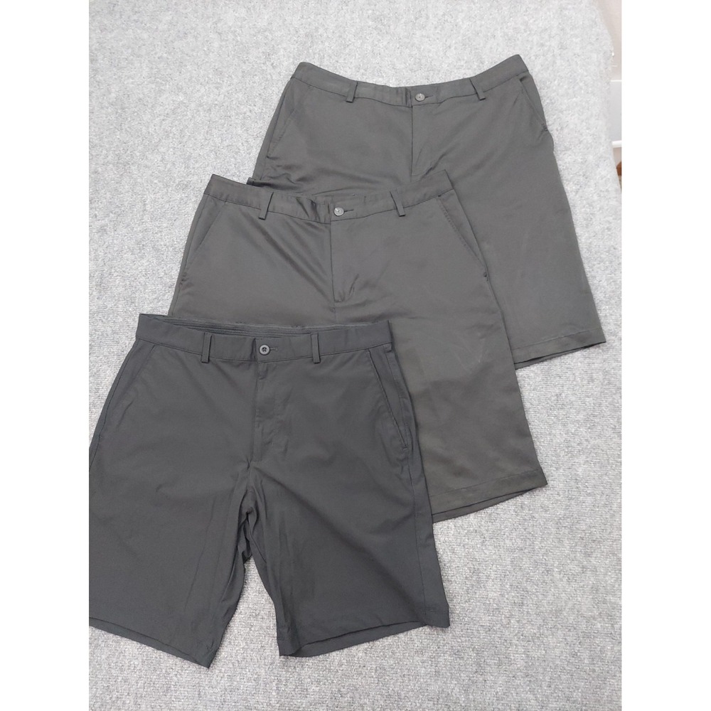 Lot 3 ADIDAS GREG NORMAN Shorts Mens 33/34 Black Golf Performance Bermuda
